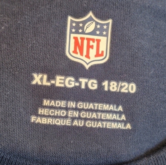 NFL Cowboys 4 Prescott Navy Blue Short Sleeve Tee size XL 18/20 Kids - Picture 4 of 5